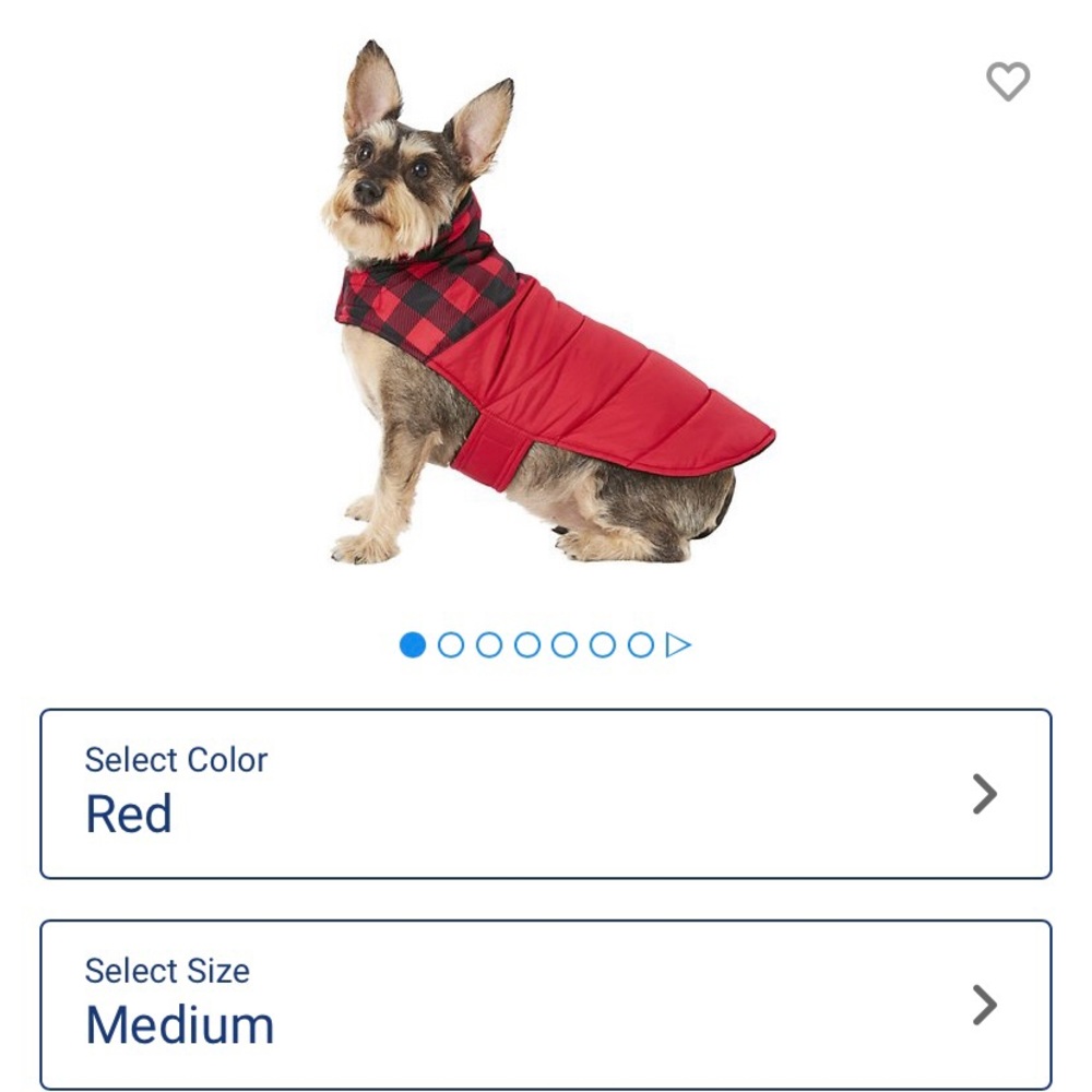 Dog puffer coat